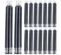 Ricariche per Penna Stilografica 3,4mm in Plastica, Set da 120 Nere | Compatte e Facili da Portare, Scrittura Fluida, Accessorio per Scuola e Ufficio, Confezione da 4