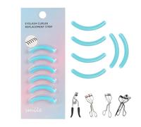 Ricariche per piegaciglia in morbida gomma siliconica, compatibili con Shiseido, Tweezerman, Revlon, Shu Uemura, Surratt, e.l.f, piegaciglia da viaggio, accessorio per cosmetici, 6 pezzi, blu