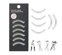 Ricariche per piegaciglia in morbida gomma siliconica, compatibili con Shiseido, Tweezerman, Revlon, Shu Uemura, Surratt, e.l.f, piegaciglia da viaggio, portatile, 6 pezzi, trasparente