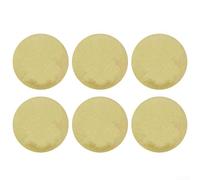 Ricca sofisticata con la nostra collezione di tovagliette in PVC ecologico, sei eleganti design rotondi (beige mandorla)