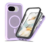 Riccase Custodia per Google Pixel 10A, compatibile con MageSafe Pellicola protettiva integrata per tutto il corpo, protezione completa in silicone opaco in acrilico rigido antigraffio per Google Pixel
