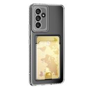 Riccase Custodia trasparente per Samsung Galaxy A18 5G con porta carte, antiurto trasparente morbido TPU protettivo paraurti sottile carino per Samsung Galaxy A18 custodia per telefono, trasparente