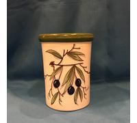 RICCERI porta mestoli cucina ceramica artigianale dipinta a mano decoro a scelta