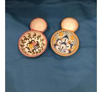 RICCERI set 2 porta olive ceramica artigianale dipinta a mano decoro a scelta