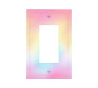 Ricchi colori sfumati rosa giallo blu interruttore della luce piastra da parete copertura piastra frontale singolo bilanciere 1 banda decoratore presa coperture per la casa cucina camera bagno Decor