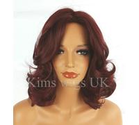 Ricci Corti Parrucca Nera / Marrone Scuro, Rosso, Biondo Marrone Medio Donne UK
