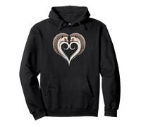 Riccio A Forma di Cuore Ricci Felpa con Cappuccio