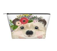 Riccio adorabile animale sveglio dell'acquerello, Borsa da toilette Borsa per trucco Borsa per cosmetici Borsa da toilette da viaggio portatile