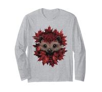 Riccio autunno foglie autunno natura amante carino foresta animale Maglia a Manica