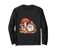 Riccio capriccioso e Funghi Autunno Opera d'Arte Maglia a Manica