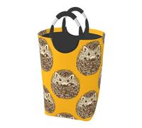 Riccio carino, Cesto portabiancheria pieghevole, Grande contenitore portaoggetti resistente con manici, 50 litri