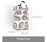 Riccio, Cesto portabiancheria pieghevole, Grande contenitore portaoggetti resistente con manici, 50 litri