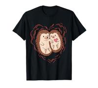 Riccio Che Si Tiene per Mano Coppie Amore Cuore Art Design Maglietta