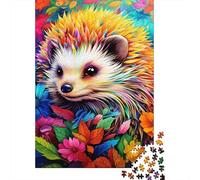 Riccio Colorato Puzzle 1000 Pezzi Carta per Adulti Stile Arte Floreale Gioco di Puzzle 1000 Pezzi Relax Decorazione Regalo 70x50cm/1000pcs