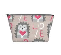 Riccio Con Amore Del Cuore, Borsa da toilette Borsa per trucco Borsa per cosmetici Borsa da toilette da viaggio portatile