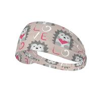 Riccio con amore nel cuore,Fascia elastica per capelli multiuso unisex, fascia antisudore sportiva