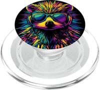 Riccio con Cuffie Occhiali da Sole Pop Art Arcobaleno Ricci PopSockets PopGrip per MagSafe