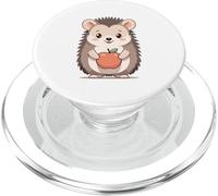 Riccio con mela illustrazione animale PopSockets PopGrip per MagSafe