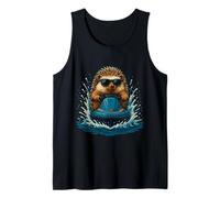 Riccio con occhiali da sole carino Pet Jet Ski Rider Summer Vibes Canotta