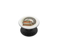 Riccio crema con un piccolo libro per gli amanti dei libri PopSockets PopGrip Adesivo