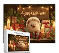 Riccio di Natale 1000 pezzi puzzle per adulti atmosfera natalizia puzzle artistico puzzle colorato fai da te per la decorazione della casa regali puzzle famiglia perfetto per serate di gioco 70 × 50