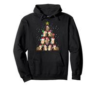 Riccio di Natale Albero di Natale Funny Animal Lover Holiday Felpa con Cappuccio