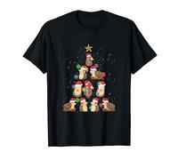 Riccio di Natale Albero di Natale Funny Animal Lover Holiday Maglietta