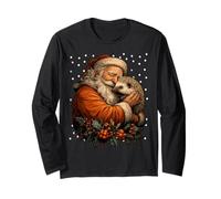 Riccio di Natale con Babbo Natale Foresta Animale Inverno Maglia a Manica