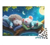 Riccio e Topo Puzzle 1000 Pezzi Carta per Adulti Notte sull albero Gioco di Puzzle 1000 Pezzi Relax Famiglia Concentrazione 70x50cm/1000pcs