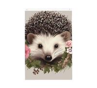 Riccio In Corona Floreale Bandiera Giardino Benvenuto 2x3 Ft Double Sided No Fade House Yard Bandiere Photo Sfondo Festa Banner Per Cortile Portico Prato Decorazione Esterna