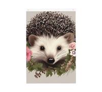 Riccio In Corona Floreale Bandiera Giardino Benvenuto 2x3 Ft Double Sided No Fade House Yard Bandiere Photo Sfondo Festa Banner Per Cortile Portico Prato Decorazione Esterna