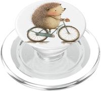 Riccio in sella a una bicicletta, carino piccolo Hedgie sulla bicicletta PopSockets PopGrip per MagSafe