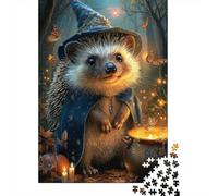 Riccio Magico Puzzle 1000 Pezzi Puzzle per Adulti Stile Fiaba della Foresta Carta Rilassante Famiglia Decorazione Regalo 52x38cm/1000pcs
