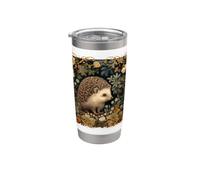 Riccio nella foresta William Morris Style Bicchiere termico in acciaio inox doppia parete