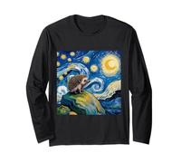 Riccio Notte Stellata Van Gogh Carino Moody Animale Maglia a Manica