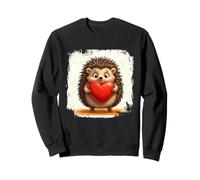 Riccio paffuto Tenendo Un Cuore San Valentino Felpa