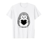 Riccio paffuto Tenendo Un Cuore San Valentino Maglietta