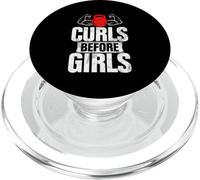 Riccioli prima delle ragazze sollevamento pesi bicipiti fitness bodybuilding PopSockets PopGrip per MagSafe