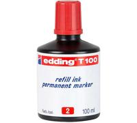 Ricco flacone di Edding T100 per pennarello indelebile - CapacitÃ 100 ml - colore rosso NEW