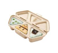Rice Ball Maker - Japanese Non-Stick Lunch Box for Meal Prep | Multi-Compartment Triangle Rice Mold Sushi Press with Easy Release Design for Home Kitchen School Office Camping Travel Food Storage