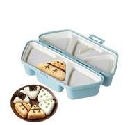 Rice Ball Maker - Japanese Non-Stick Lunch Box for Meal Prep | Multi-Compartment Triangle Rice Mold Sushi Press with Easy Release Design for Home Kitchen School Office Camping Travel Food Storage
