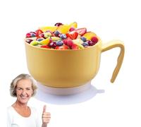 Rice Bowl Container, Food Containers Bowls, Dinner Food Bowls, Food Grade Bowl with Suction Cup and Ergonomic Handle 6.1x3.5 Inches for Soups, Rice, and Meals (1 Piece)