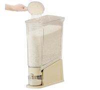 Rice Container With Measuring Cup - 17.91 Inches, Airtight Grain Storage Dispenser, Dust Proof Bin | Space Saving Rice Storage Box For Kitchen Pantry, Apartment, Restaurant, Pet Food Organizer