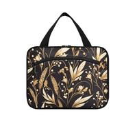 Rice Ears Valentine appeso toilette borsa da viaggio con gancio, designer compatto make up bag per crociera viaggio viaggio porta cosmeticos mujer para cartera M, orecchie di riso San Valentino