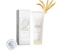 Rice Foaming Cleanser Skin, tonico delicato per il viso con estratto di riso esfoliante in polvere di riso, pulizia profonda dei pori, idratazione del controllo dell'olio, cura della pelle vegana per