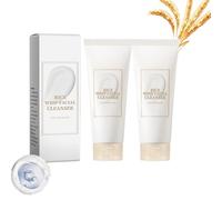 Rice Foaming Cleanser Skin, tonico delicato per il viso con estratto di riso esfoliante in polvere di riso, pulizia profonda dei pori, idratazione del controllo dell'olio, cura della pelle vegana per
