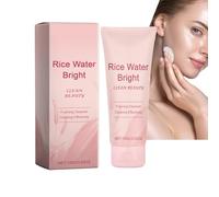 Rice Foaming Faced Cleanser per donne e uomini, tonico delicato per tutti i tipi di pelle, con estratto di riso glicerina, pulizia profonda dei pori, controllo dell'olio, trucco idratante (1 pezzo)