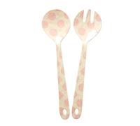 Rice - Melamina Insalad Spoon & Fork Pink Dots Print