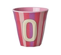 Rice Melmain Tazza Medio Ragazzi - Lettera O - Tazza per bambini - Bicchiere da campeggio - stoviglie in melamina, infrangibile, senza BPA, 250 ml