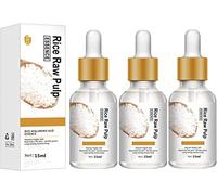 Rice Raw Pulp Face Cream, Anti-wrinkle White Rice Face Serum, White Rice Whitening Cream, Collagen White Rice Face Serum,Lighten Acne Shrink Pores, 15ml. (3pcs)